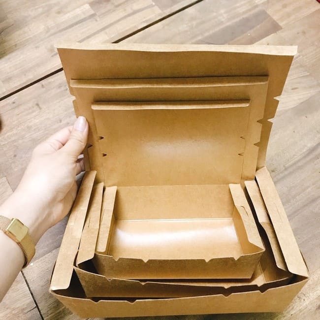 Hộp giấy Kraft nắp gập
